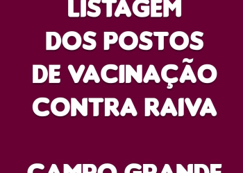 VACINAÇÃO CONTRA RAIVA
