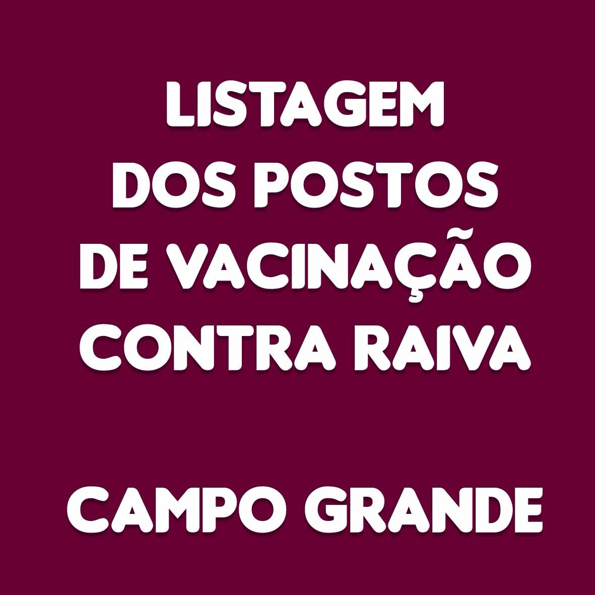 VACINAÇÃO CONTRA RAIVA
