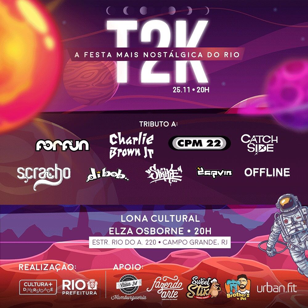 HOJE! TRIBUTO T2K – A FESTA MAIS NOSTÁLGICA DO RIO