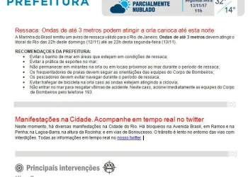 BOLETIM DE NOTÍCIAS – CENTRO DE OPERAÇÕES RIO