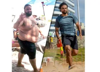Antes e depois: Baiano faz aposta no trabalho e perde 103kg em um ano