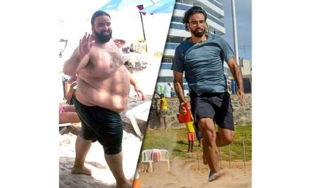 Antes e depois: Baiano faz aposta no trabalho e perde 103kg em um ano