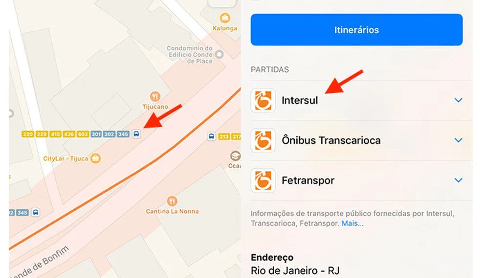 iPhone tem app Mapas com pontos e linhas de ônibus; aprenda como usar