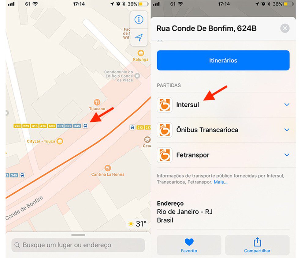 iPhone tem app Mapas com pontos e linhas de ônibus; aprenda como usar