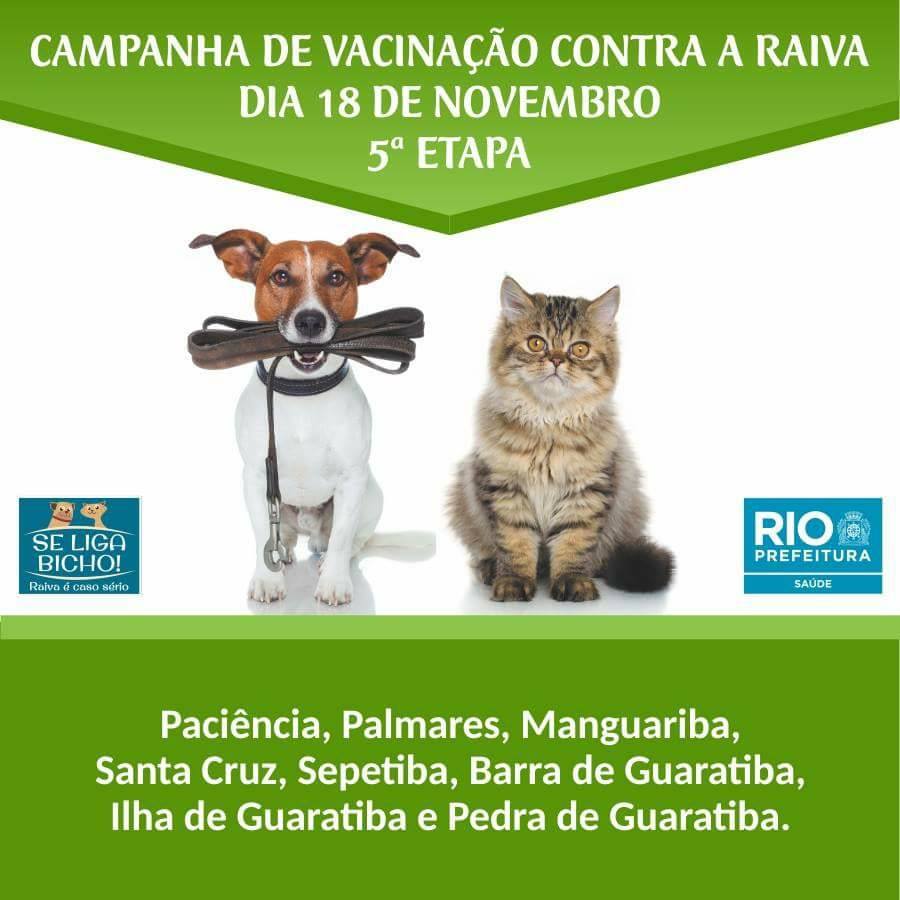 NESTE SÁBADO TEM CAMPANHA DE VACINAÇÃO CONTRA RAIVA!!! VEJAM OS LOCAIS!!!