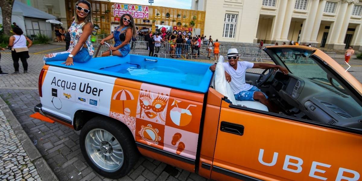 Quer fugir do calor? Uber com piscina viaja pelo Rio de Janeiro