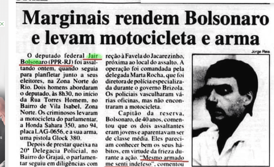 JAIR BOLSONARO ASSALTADO NO RJ!!! ME SENTI “ME SENTI INDEFESO”!! LEIAM…