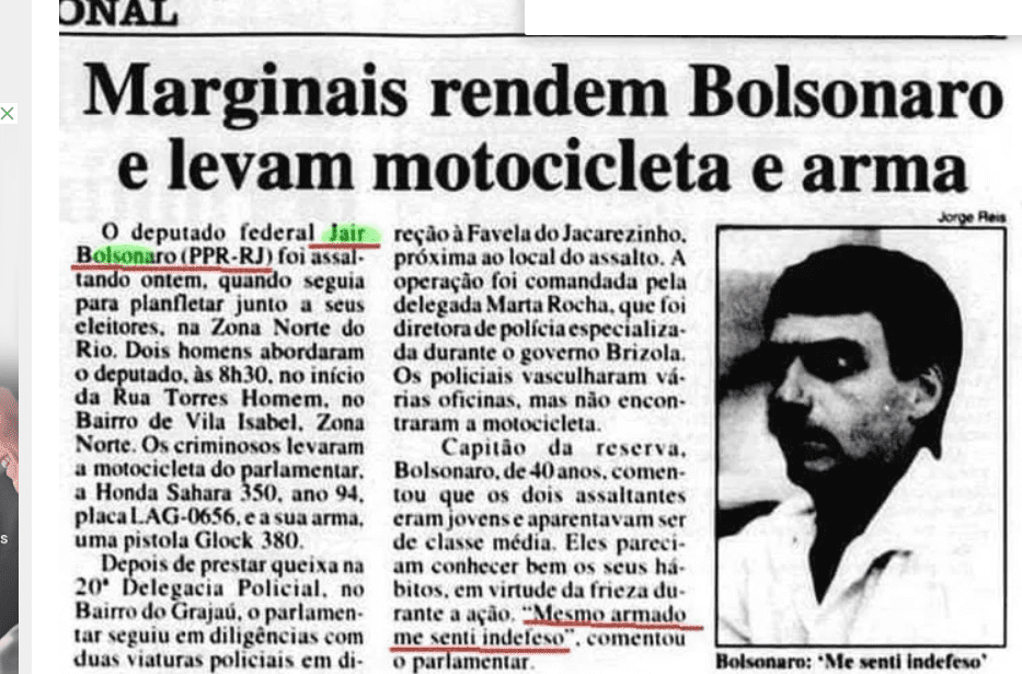 JAIR BOLSONARO ASSALTADO NO RJ!!! ME SENTI “ME SENTI INDEFESO”!! LEIAM…
