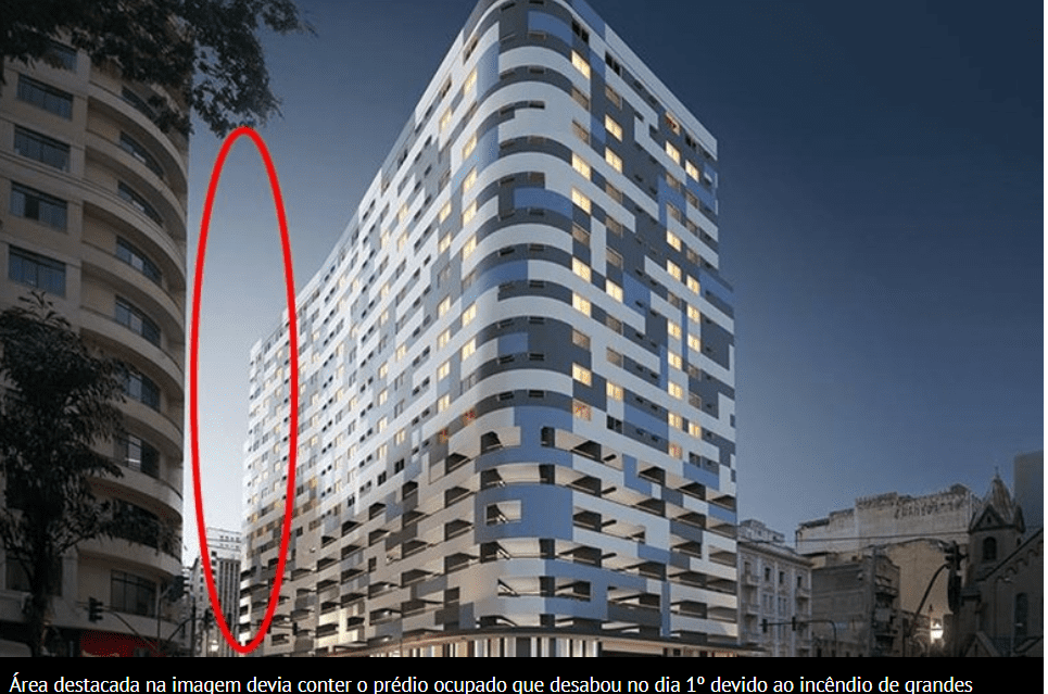 Em anúncio, lançamento imobiliário já ‘eliminava’ prédio ocupado que desabou