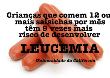 Estudo revela que salsicha aumenta riscos de câncer e leucemia em crianças