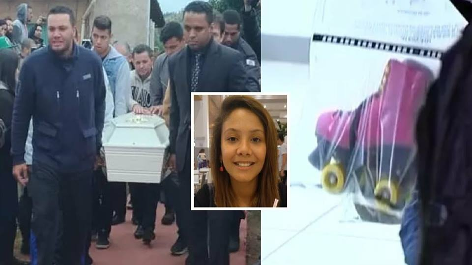 ENTERRO DA MENINA VITÓRIA TEM PATINS AO LADO  DO CAIXÃO.