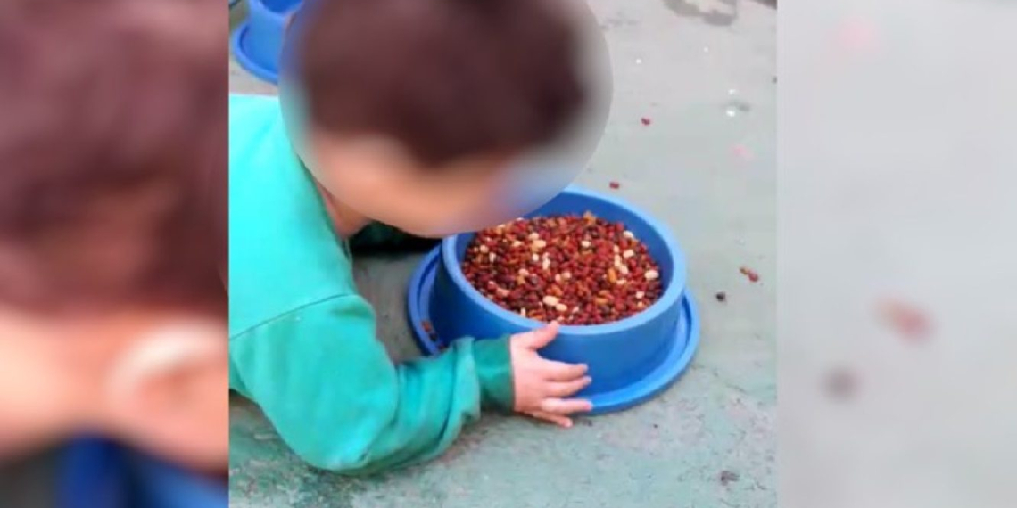 Mãe ‘diabólica’ obriga filho deficiente a rastejar e comer ração de cachorro; assista