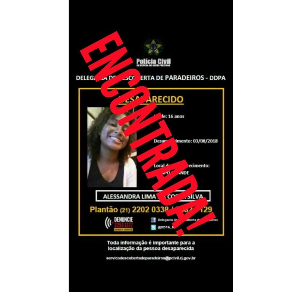 OBRIGADO A TODOS!!! A JOVEM APARECEU!!!