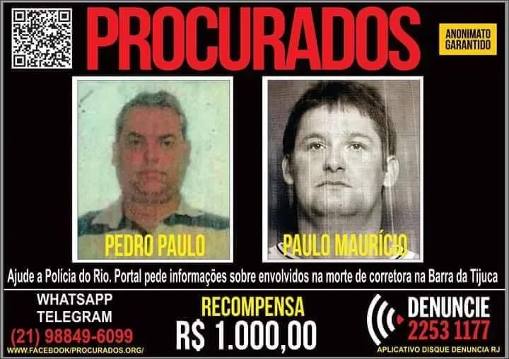 DISQUE DENUNCIA PEDE INFORMAÇÕES SOBRE OS ENVOLVIDOS NA MORTE DE CORRETORA DE IMÓVEIS EM BAIRRO NA ZONA OESTE!!