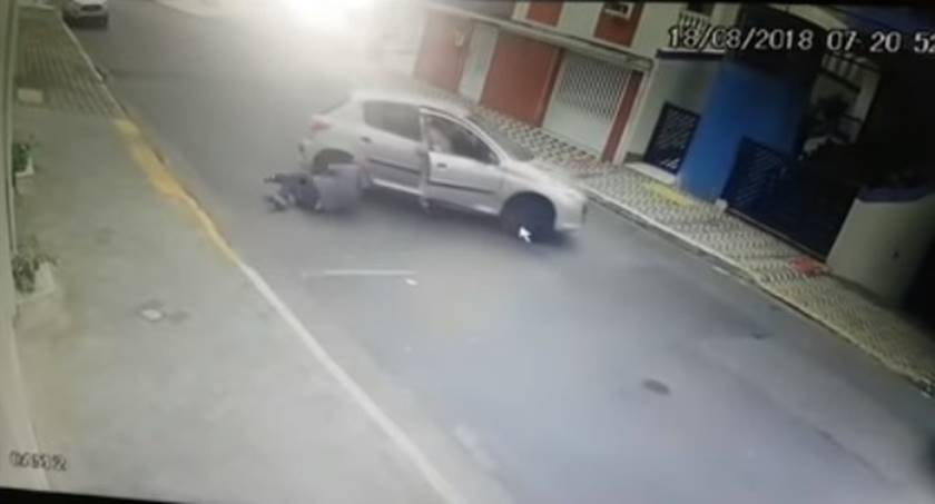 Vídeo. Bandido se dá mal após quebrar a perna e ser abandonado na fuga