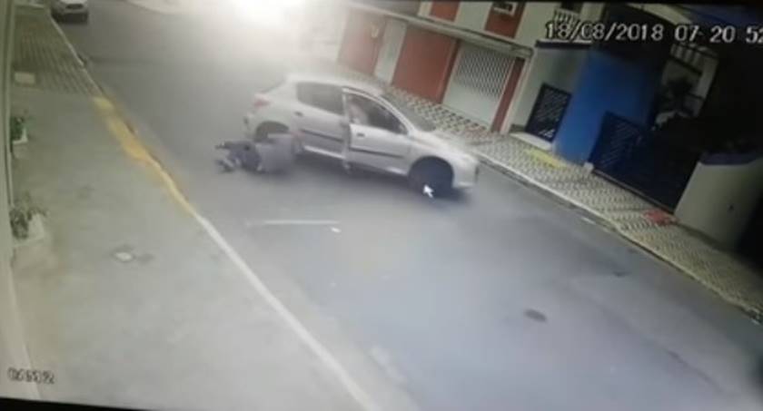 Vídeo. Bandido se dá mal após quebrar a perna e ser abandonado na fuga
