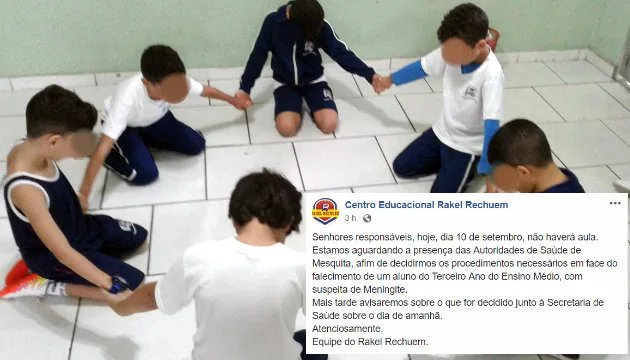 Aluno morre com suspeita de meningite e escola suspende aulas no RJ!!
