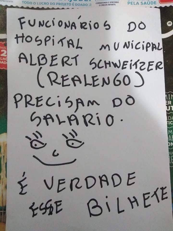 FUNCIONÁRIOS DE HOSPITAL NA ZONA OESTE RECLAMAM DE SALÁRIO ATRASADO E FALTA DE MATERIAIS