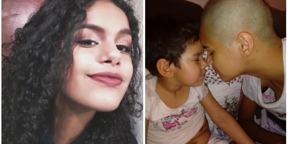 Adolescente raspa a cabeça e faz promessa pela cura da irmã que luta contra câncer