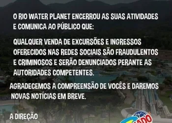 FOI BOM ENQUANTO DUROU…JUSTIÇA DETERMINA O DESPEJO DO RIO WATER PLANET
