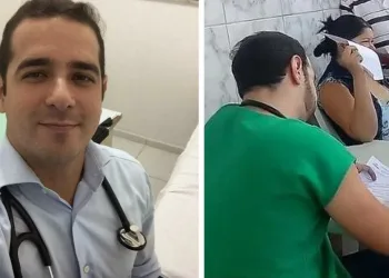 Após demissão sem aviso prévio, médico atende pacientes na calçada