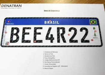 Brasões serão retirados de placas de veículos padrão Mercosul
