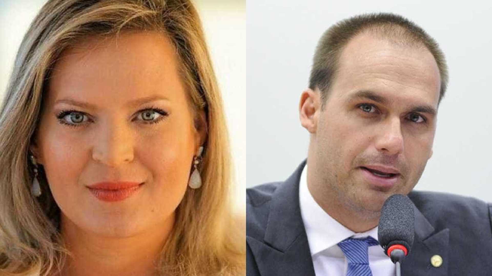 Que treta hein?? Eduardo Bolsonaro e Joice Hasselmann batem boca no WhatsApp do PSL