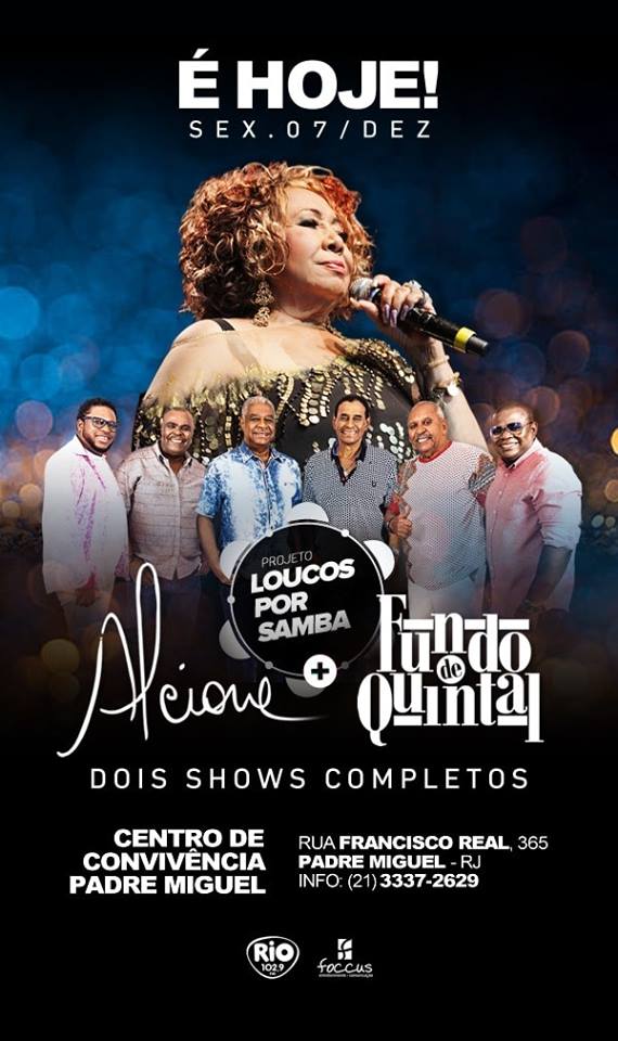 É HOJE!! NÃO PERCAM!!!ALCIONE E GRUPO FUNDO DE QUINTAL AO VIVO!!