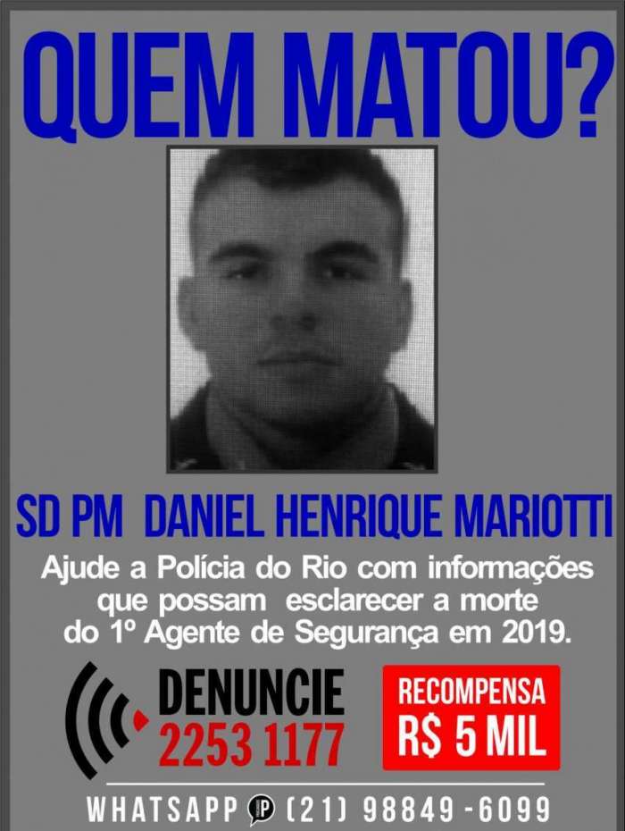 Disque-Denúncia pede informações sobre primeira morte de PM em 2019