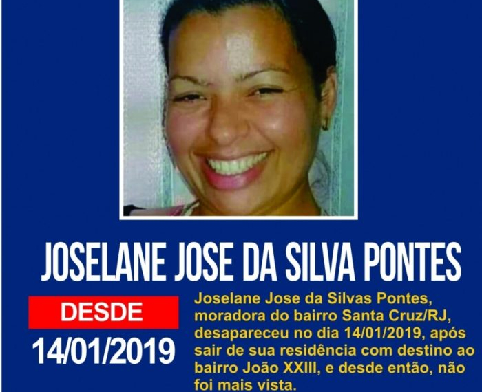 Mulher desaparece ao visitar parentes na Zona Oeste