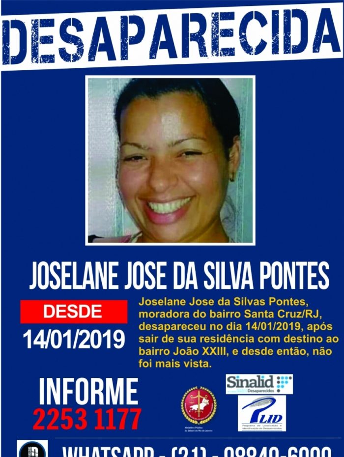 Mulher desaparece ao visitar parentes na Zona Oeste