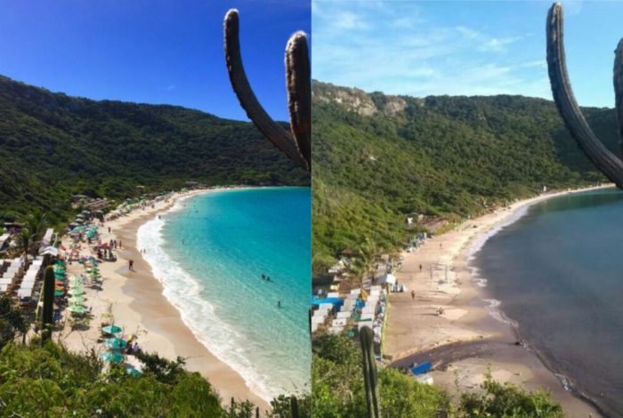 Vazamento deixa praias paradisíacas de Arraial do Cabo impróprias para banho