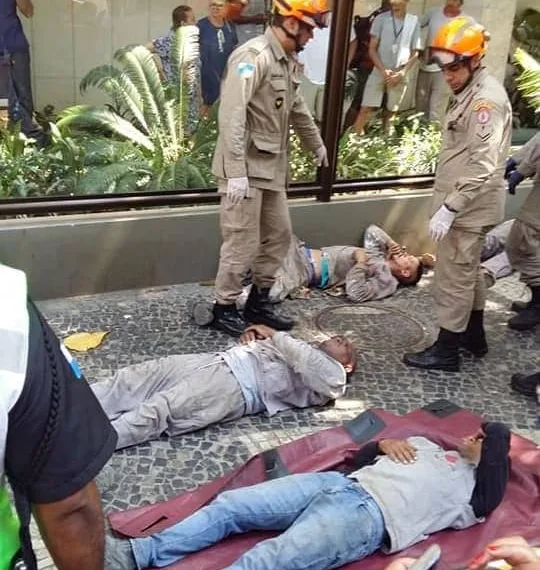 Queda de andaime deixa vítimas no Rio