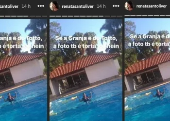 Amiga de Michelle faz tour na Alvorada, pula de roupa na piscina e posta tudo na internet