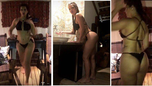VANESSA DA MATA EXIBE O BUMBUM DE BIQUÍNI FIO DENTAL NA WEB: ‘ESTAVA COM CALOR’