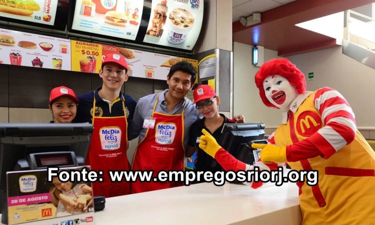 MCDONALD´S VAGAS PARA ATENDENTE, JOVEM APRENDIZ E CAIXA – SEM EXPERIENCIA