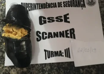 Agentes flagram preso tentando entrar com meio quilo de pasta de cocaína no ânus