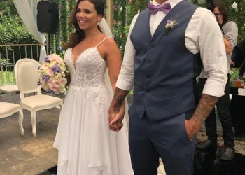 Ex-marido de Lulu Santos se casa com bancária sob as bençãos do cantor