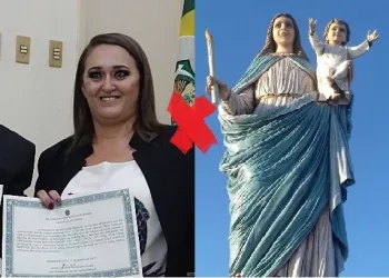 Prefeita evangélica chama Nossa Senhora de amaldiçoada e diz que santa é culpada por falência do município