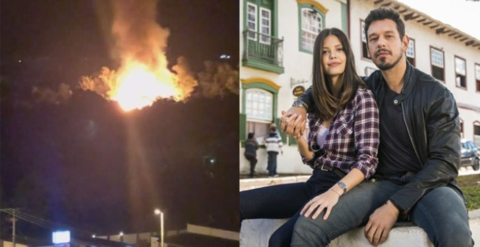 Cidade cenográfica de novela da Globo é devorada por incêndio