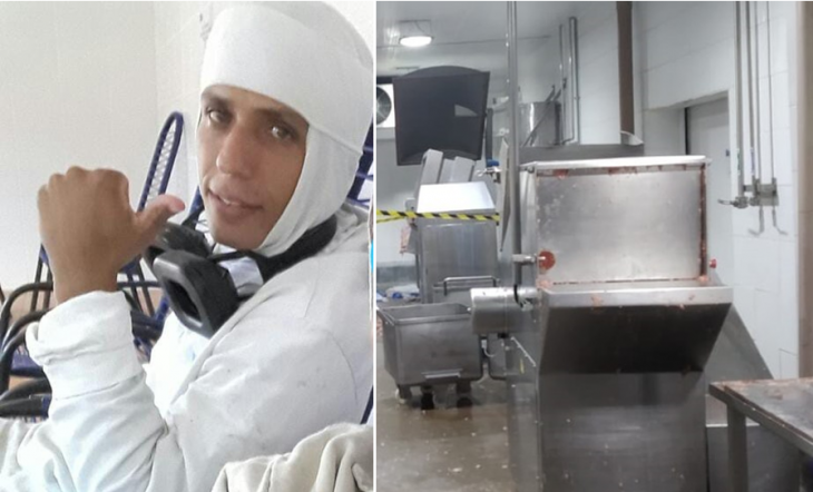 Funcionário morre após cair dentro de moedor de carnes