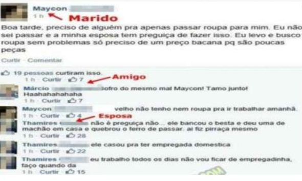 Foi reclamar da esposa no Facebook e passou a pior vergonha da sua vida; Vejam