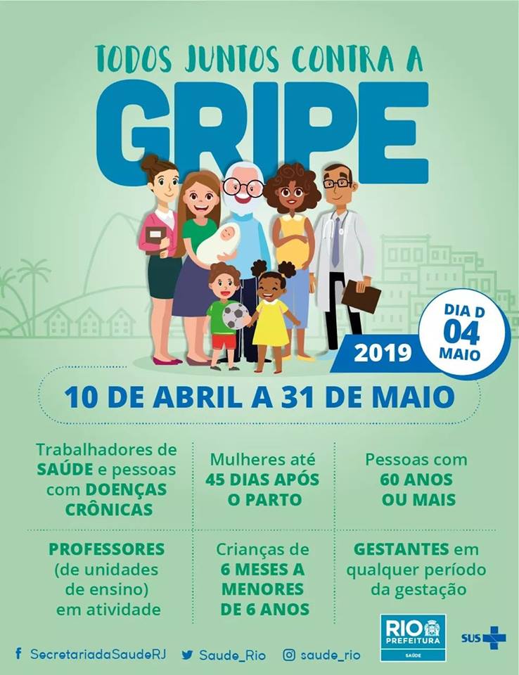 INICIA HOJE A CAMPANHA DE VACINAÇÃO CONTRA A GRIPE PARA TODOS