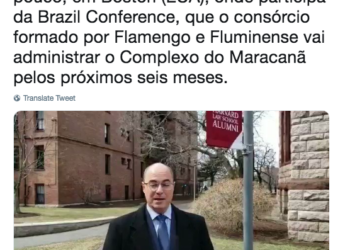 Maraca ficará com Fla e FLu diz Witzel em video