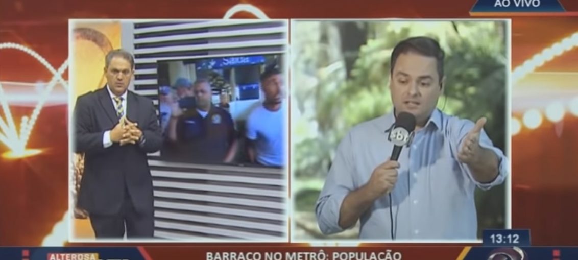 Repórter do SBT é agredido e apresentador de jornalístico deixa estúdio ao vivo