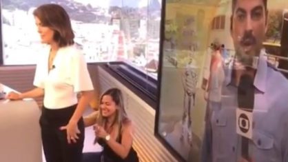Apresentadora do RJTV, da Globo, passa por perrengue ao vivo em jornal