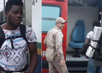 Imigrante colombiano come marmita doada com pedaços de vidro e é hospitalizado