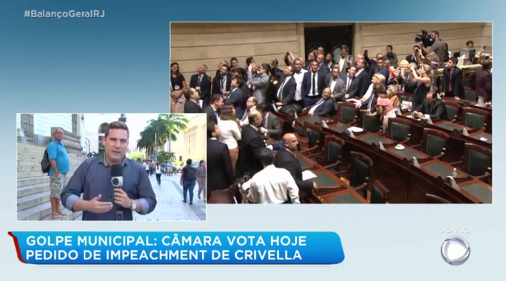 Record TV chama impeachment de Crivella no Rio de Janeiro de “golpe municipal”