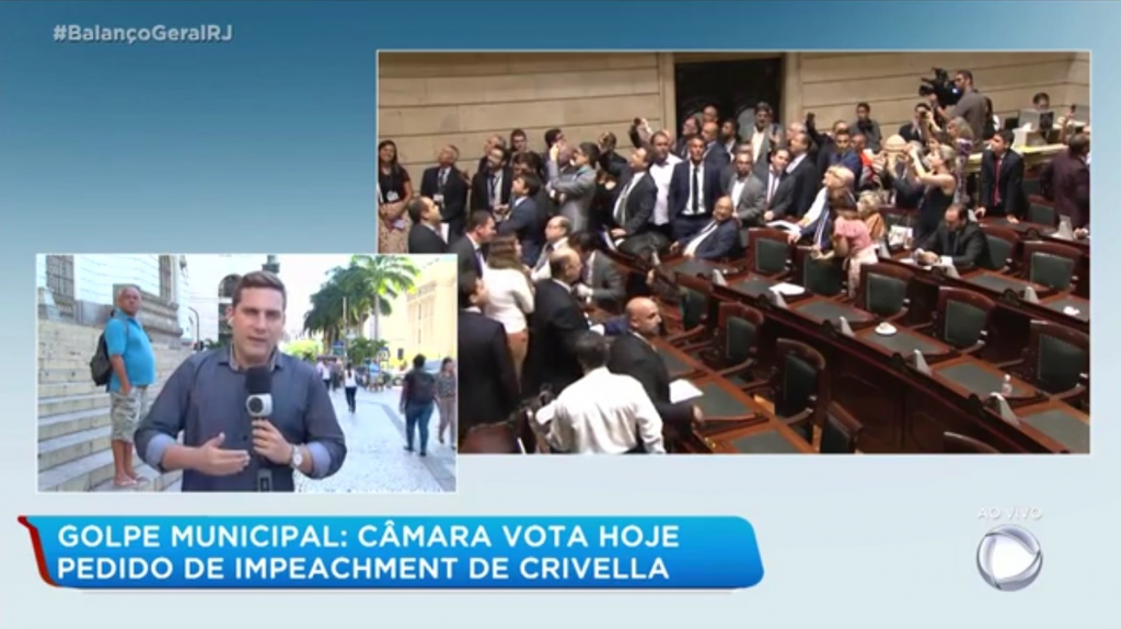 Record TV chama impeachment de Crivella no Rio de Janeiro de “golpe municipal”