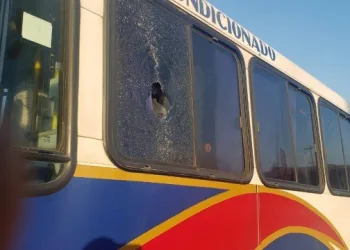 Mulher é atingida por bala perdida dentro de ônibus na Avenida Brasil